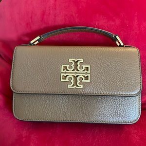 Tory Burch Britten Mini Top Handle Bag with chain